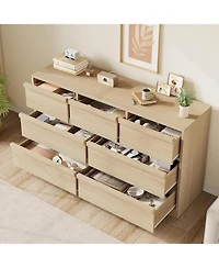 gaomon 7 Drawer Dresser for Bedroom, Modern Double Dresser Organizer with 7 Drawers Large Storage, Wooden Chest of Drawers