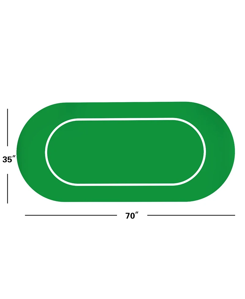 Gse Games & Sports Expert 70" x 35" Casino Card Game Tabletop Layout Mat with Carrying Bag, Non-Slip Rubber Layout Mat
