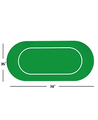 Gse Games & Sports Expert 70" x 35" Casino Card Game Tabletop Layout Mat with Carrying Bag, Non-Slip Rubber Layout Mat