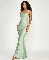 B Darlin Juniors' Ruched Sweetheart Neck Gown