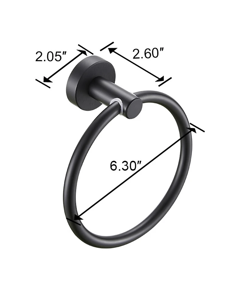 Rainsken Adjustable Bathroom Accessories Set, 3-Piece Towel Bar Set, Thicken Space Aluminum Bathroom Hardware Set