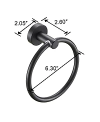 Rainsken Adjustable Bathroom Accessories Set, 3-Piece Towel Bar Set, Thicken Space Aluminum Bathroom Hardware Set