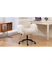 Streamdale Furniture Criss Cross Ergonomic Swivel Desk Chair with Adjustable Armrests & Wheels