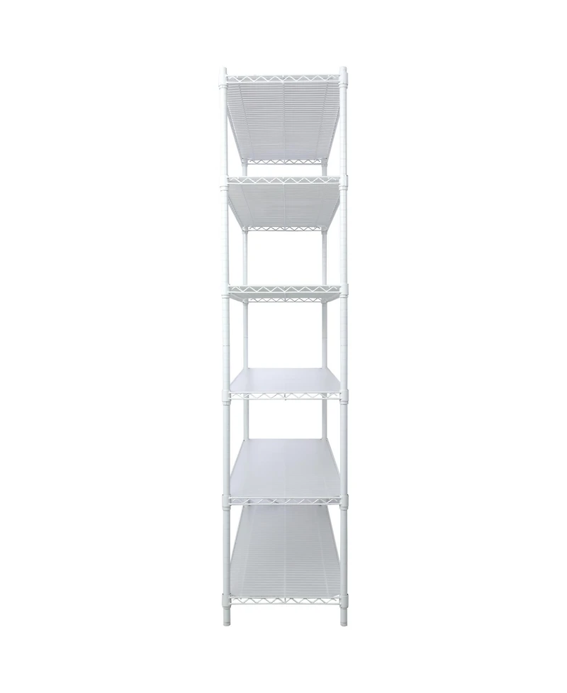 Rainsken 6-Tier Metal Wire Shelving Unit, Heavy Duty Adjustable Storage Rack with Wheels, Shelf Liners, 6000lbs Capacity for Commercial Grade