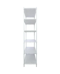 Rainsken 6-Tier Metal Wire Shelving Unit, Heavy Duty Adjustable Storage Rack with Wheels, Shelf Liners, 6000lbs Capacity for Commercial Grade