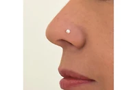 Curata Jewelry Solid 14K 3mm 20 Gauge Freshwater Cultured Pearl Nose Stud