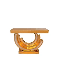 Streamdale Furniture Crushed Diamond Mirrored Console Table