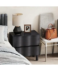 Yigii Wave Design Modern Nightstand