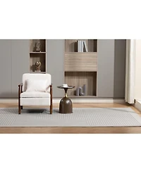 Streamdale Furniture Storage Chair, Wood Frame Mid Century Modern Accent Chair