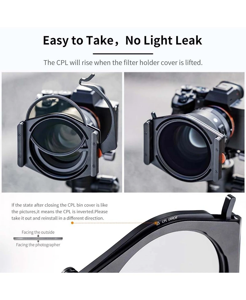 KandF Concept X Pro Square Filter Holder System with Cpl, ND1000