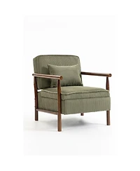Streamdale Furniture Storage Chair, Mid Century Modern Accent Chair with Wood Frame