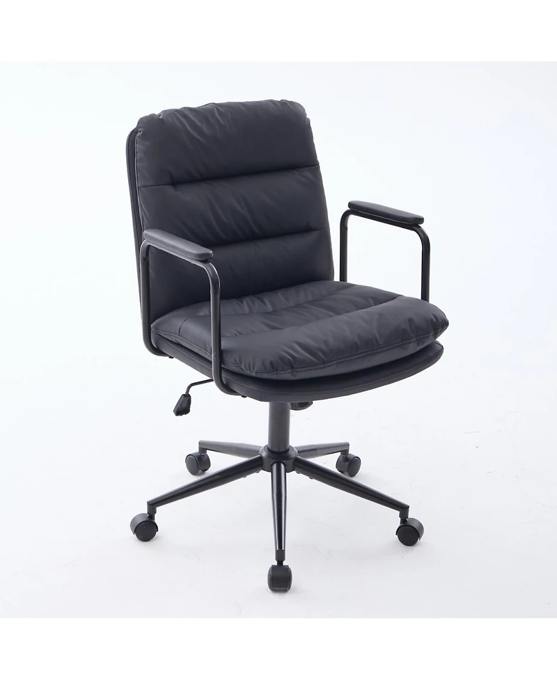 Streamdale Furniture Office Chair, Mid Back Home Office Desk Task Chair with Wheels and Arms