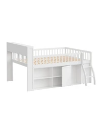 Streamdale Furniture Loft Bed with Storage, Headboard with Led Light.
