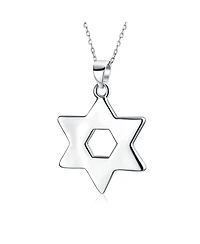 Bling Jewelry Magen Judaic Jewelry Inlay Created Opal Star Of David Pendant Necklace