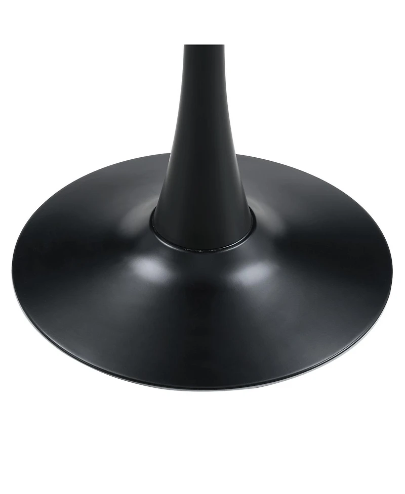 Streamdale Furniture Round Dining Table, 23.6" Tulip Bistro Table with Metal Pedestal