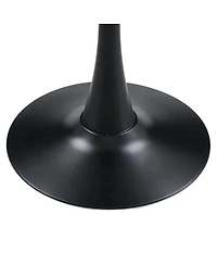 Streamdale Furniture Round Dining Table, 23.6" Tulip Bistro Table with Metal Pedestal