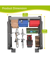Streamdale Furniture 8x8 Ft Outdoor Shelter: Waterproof, Uv-Resistant, Roll-Up Doors