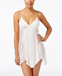 Linea Donatella Flower Child Sheer Lace Chemise Lingerie Nightgown