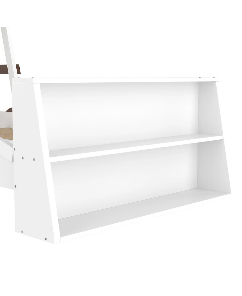 Streamdale Furniture Twin Size Car Bed with Storage Shelves, Cute Car-Shape