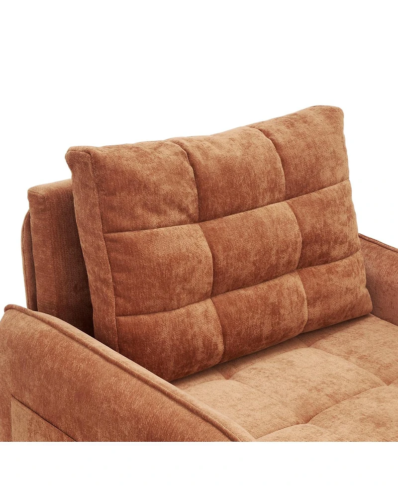 Streamdale Furniture 3-in-1 Sleeper Chair Bed, 80" Extra Long Pull Out Sofa with Usb Charging & Storage