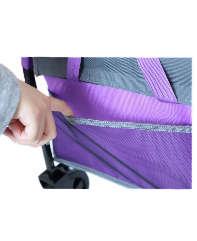 Streamdale Furniture All-in-One Convertible Folding Camping Wagon Cart with Bench Seat