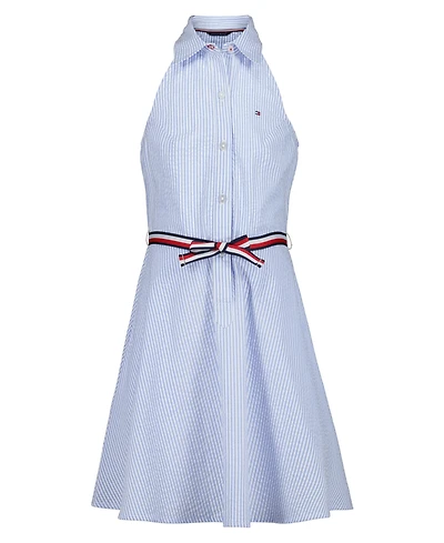 Tommy Hilfiger Girls' 7-16 Ithica Stripe Halter Dress