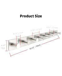 Yigii Stainless Steel Wall Coat Rack with 8 Hooks for Hats, Clothes, Towels