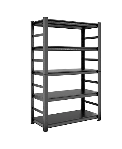 Rainsken 5-Tier Storage Rack, Heavy-Duty Metal Shelving Unit with Adjustable Shelves for Garage