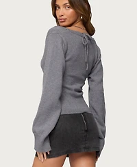 Edikted Women's Stacie V Neck Sweater