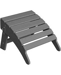 gaomon Folding Adirondack Ottoman - Hdpe All-Weather Outdoor Footrest for Patio, Deck, Backyard