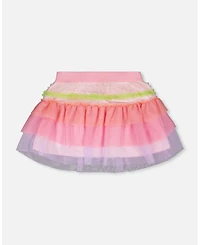 Deux par Deux Toddler Girls Mesh Skirt with Frills
