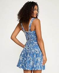 Katia Rae Women's Floral Sweetheart Crop Top And Skirt, 2-Piece Set