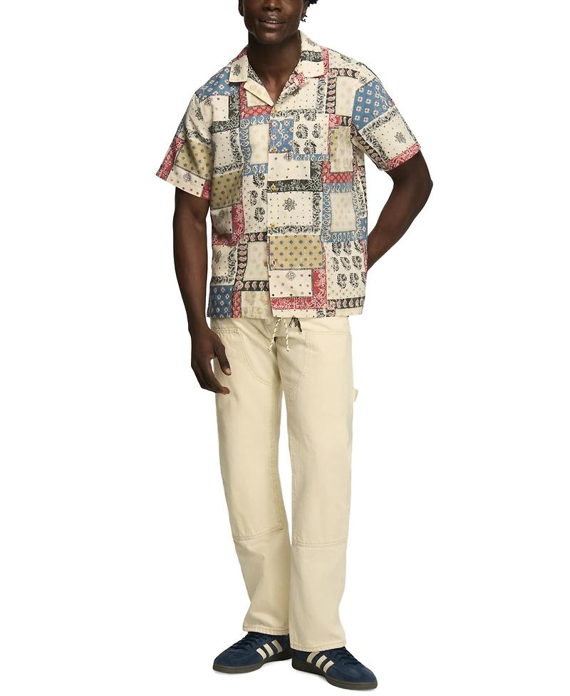 Lucky Brand Men's Short-Sleeve Printed Camp Collar Shirt