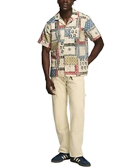 Lucky Brand Men's Short-Sleeve Printed Camp Collar Shirt