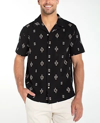 Liverpool Los Angeles Men's Short-Sleeve Camp Collar Shirt