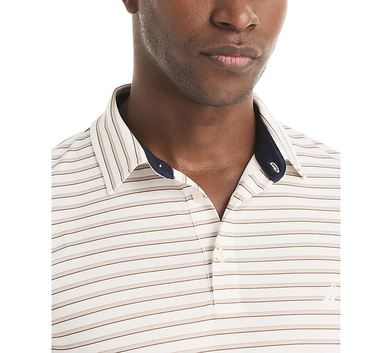 Nautica Men's Short-Sleeve Stripe Print Golf Polo Shirt