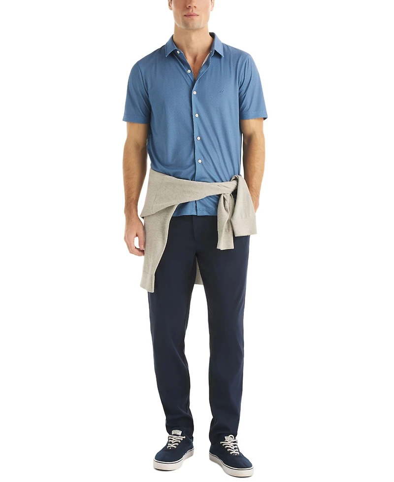 Nautica Men's Short-Sleeve Camp-Collar Shirt