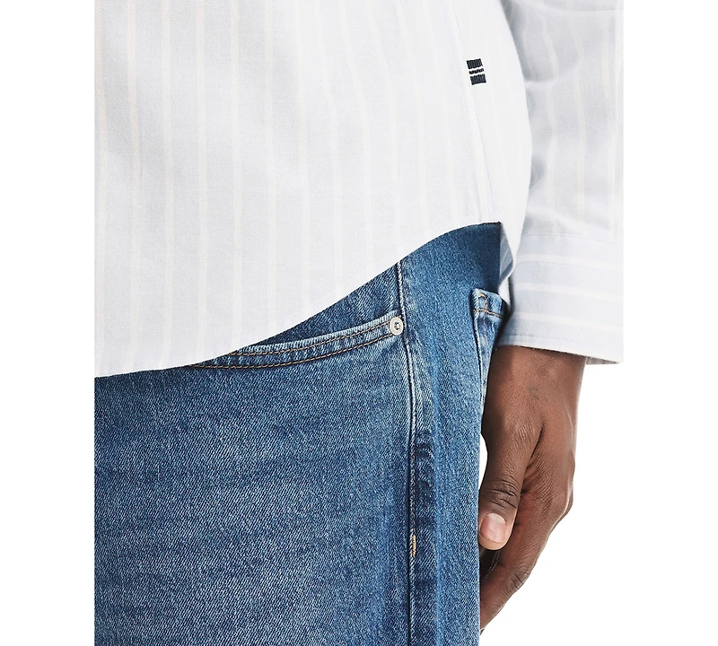Nautica Men's Long-Sleeve Stretch Oxford Strip Shirt