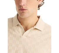 Nautica Men's Short-Sleeve Checker Jacquard Polo Shirt