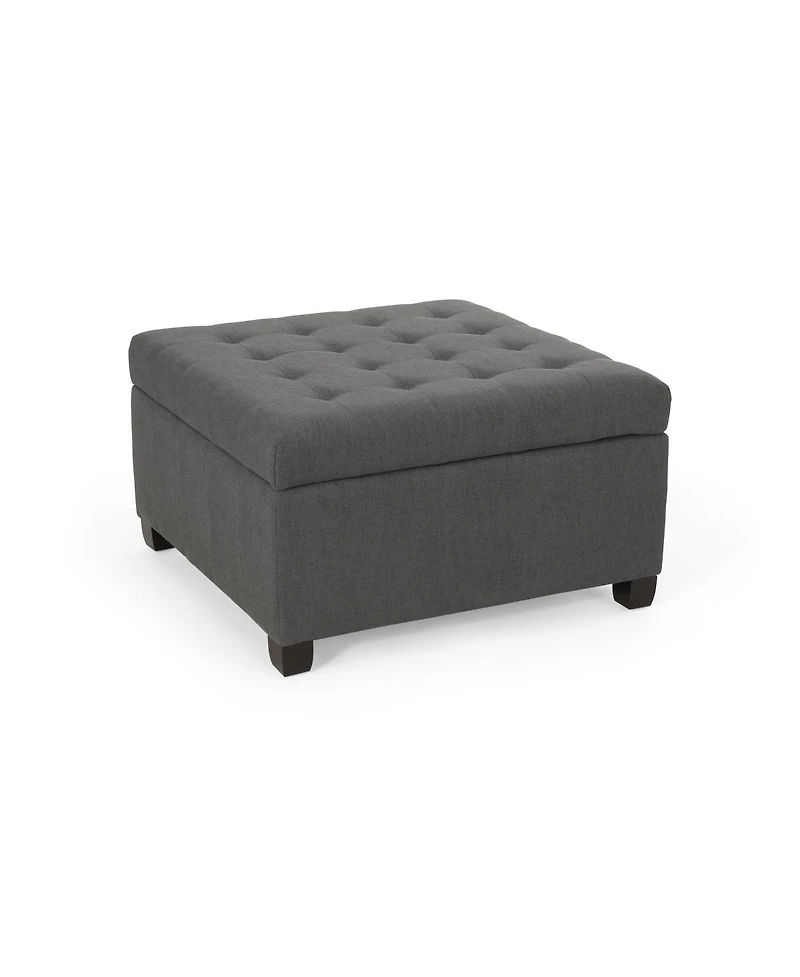 Streamdale Furniture Upholstered Tufted Fabric Storage Ottoman