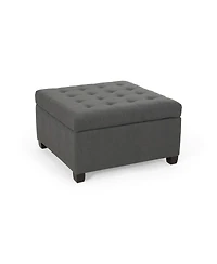 Streamdale Furniture Upholstered Tufted Fabric Storage Ottoman