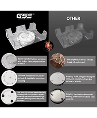 Gse Games & Sports Expert 2-Deck Revolving Canasta Card Tray, Dual Deck 360° Rotating Playing Card Holde, Swivel Cards Holders