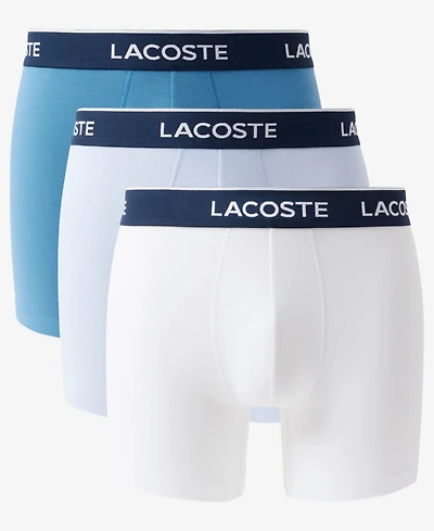 Lacoste Men's 3-Pack. Regular-Fit Logo Waistband 5" Boxer Briefs
