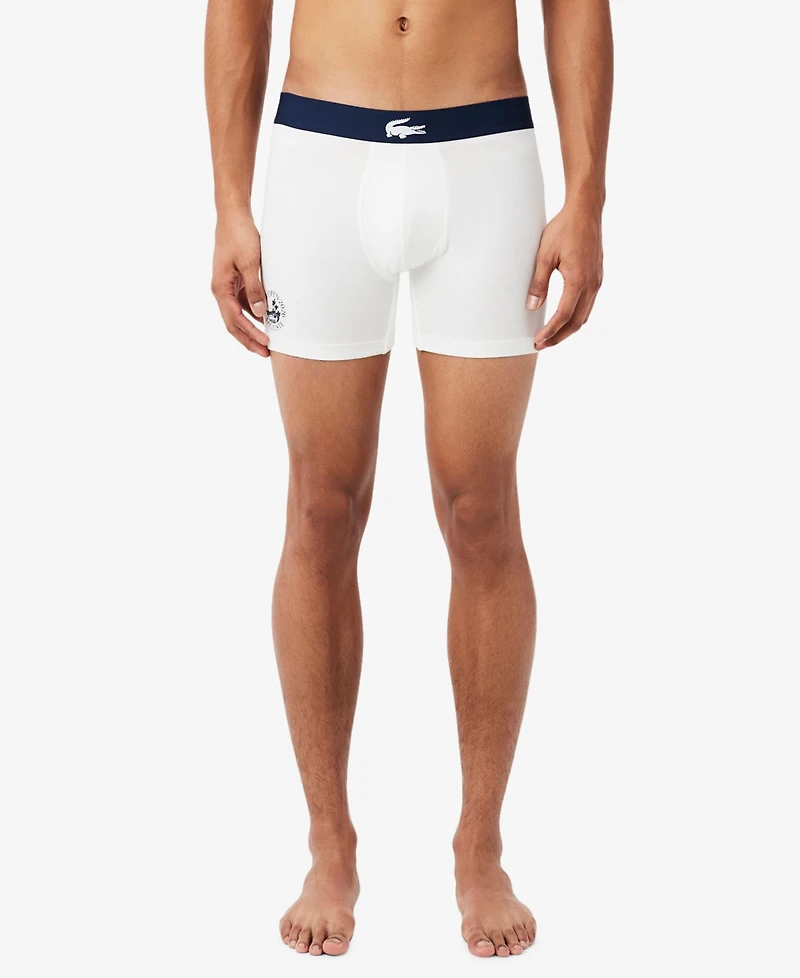 Lacoste Men's Miami Regular-Fit Open Boxer Briefs, 3-Pack