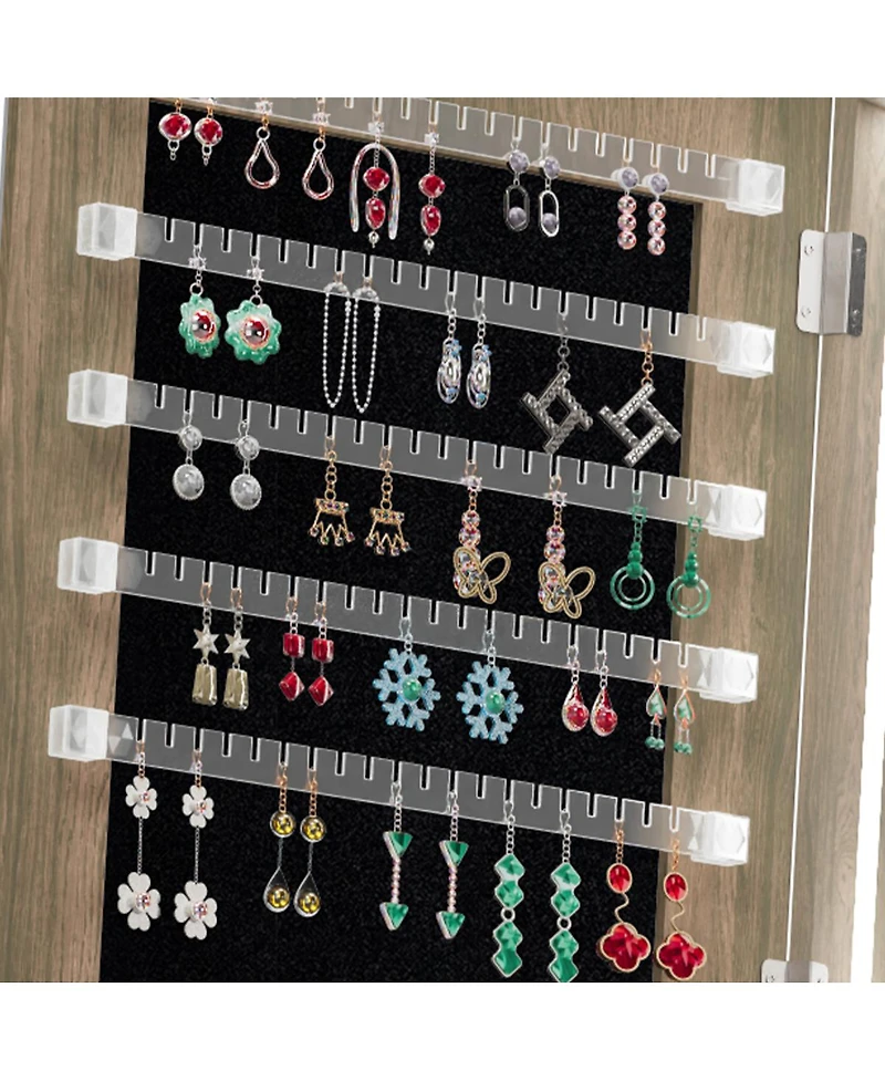 Streamdale Furniture 360° Swivel Jewelry Cabinet with Full Length Mirror