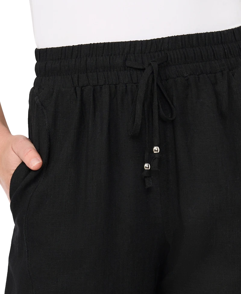 CeCe Women's Pull-On Wide Leg Drawstring Pant