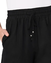 CeCe Women's Pull-On Wide Leg Drawstring Pant