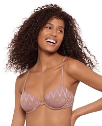 Steve Madden Women's X-Back Demi Underwire Swim Top