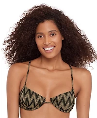 Steve Madden Women's X-Back Demi Underwire Swim Top