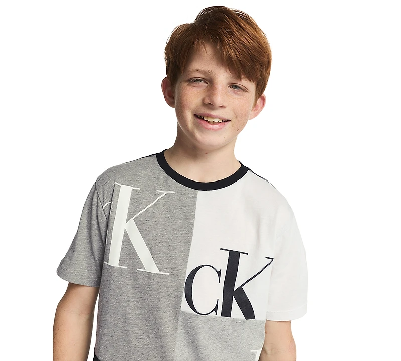 Calvin Klein Boys' 8-20 Block Party Crewneck T-Shirt